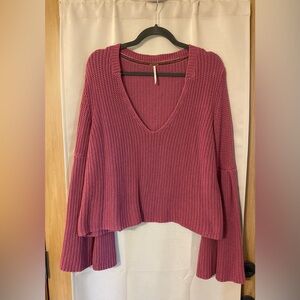 **SOLD** Free People Raspberry Knit Sweater - Size L